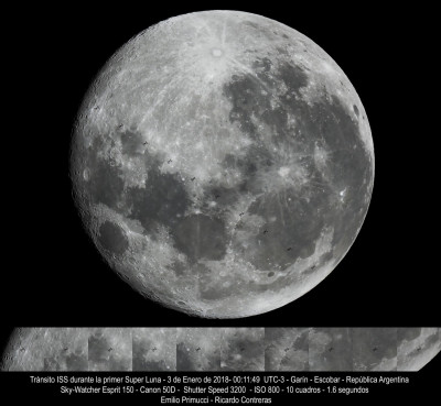 Tránsito ISS con la Superluna